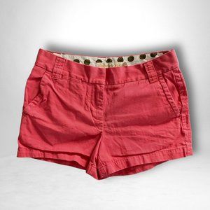 J Crew City Fit Chino Twill Women's 3.5 inch Shorts Pink